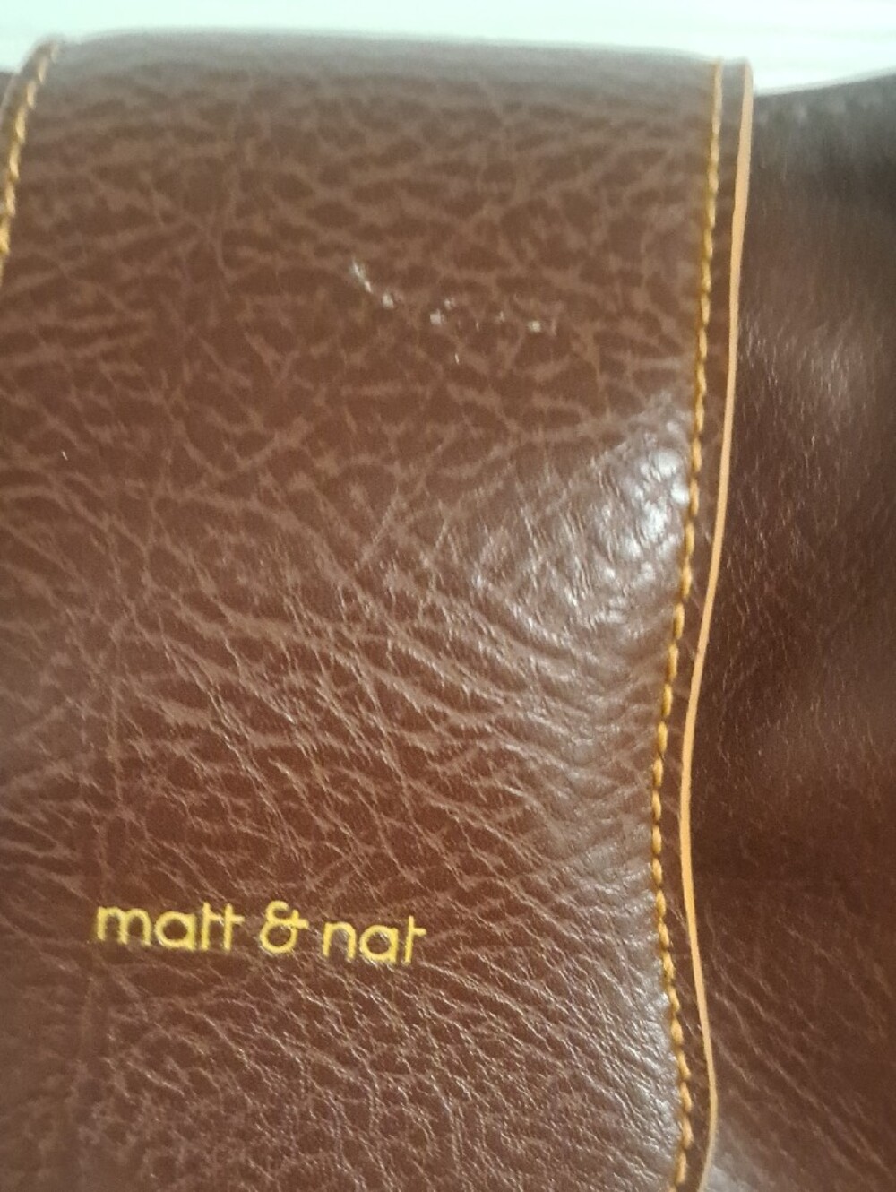 Matt & Nat Large Brown Faux Leather Slouchy Hobo Shoulder Bag - Picture 2 of 8
